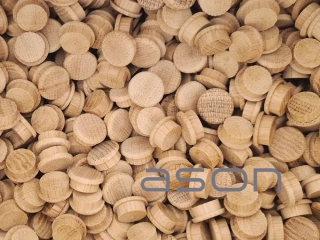 Krytka plochá hlava,čep 15,4x5,5mm DUB - příčná léta